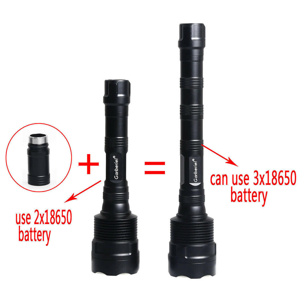 Garberiel 10000lumens Super Bright 14 x T6 LED Flashlight 5 Modes 18650 Tactical Torch Light for Camping Hiking