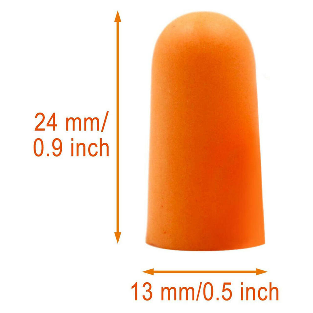 global albert llc 50 Pair Foam Individually Wrapped Earplugs NRR 32dB Soft Ear Plugs(Orange )