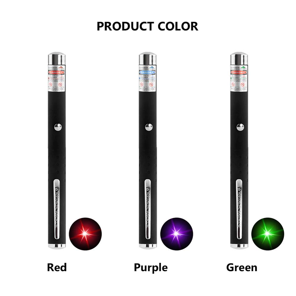 global albert llc 3Pcs 5MW Red+Green+Blue Purple Laser Pointer Pen 10Miles Visible Beam Light Lazer for Astronomy/Cat Toy/Presentation