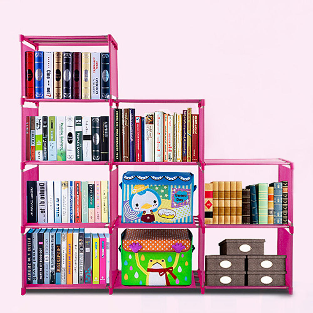 BESTONE 4 Layer 9 Shelf Bookcase Bookshelf Office Storage Furniture Shelves Display