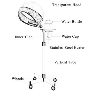 Firstbuy Professional Salon Hair Steamer Hair Dryer Rolling Stand