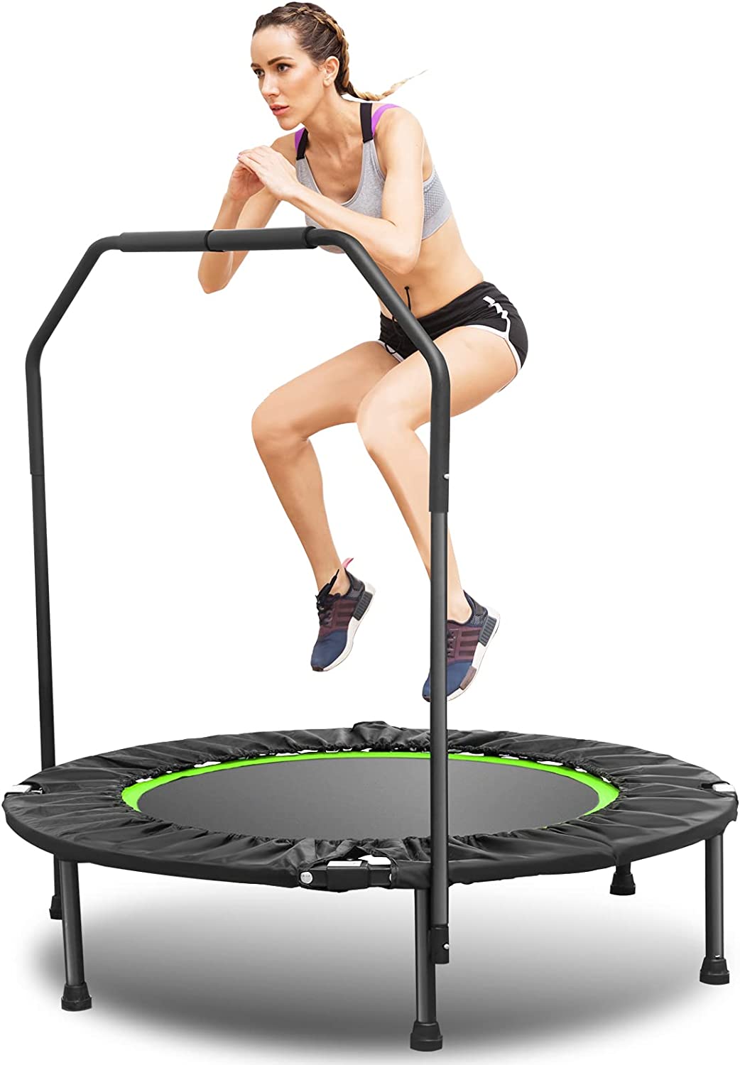 Stoel bundel melodie TheOne 40\" Exercise Trampoline,Mini Foldable Trampoline,Adjustable Fitness  Trampoline with Handle for Adult Kids,Indoor/