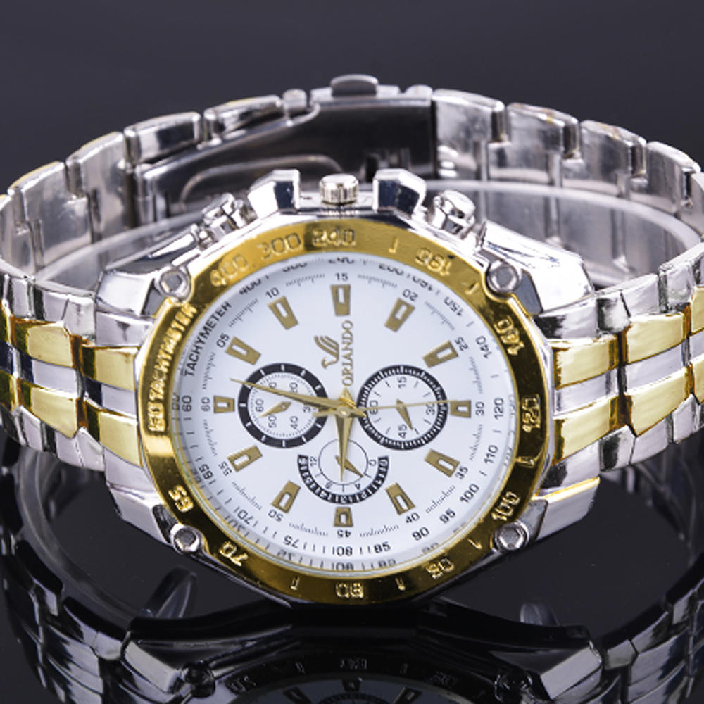 Dreamer   Fashion Stainless Steel Luxury Sports Simulation Quartz Clock Mens Watch,Mens Wrist Watch