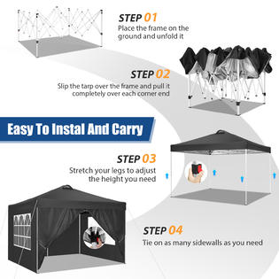 Dreamer llfwq518 10'x10' Pop Up Canopy w/Top Vent