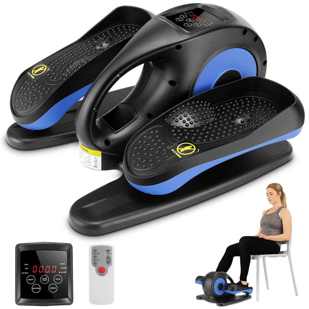 Dreamer Under Desk Elliptical Machine,Mini Electric Seated Pedal Exerciser for Seniors Leg Exercise,w/LCD Display Monitor&Remote Control