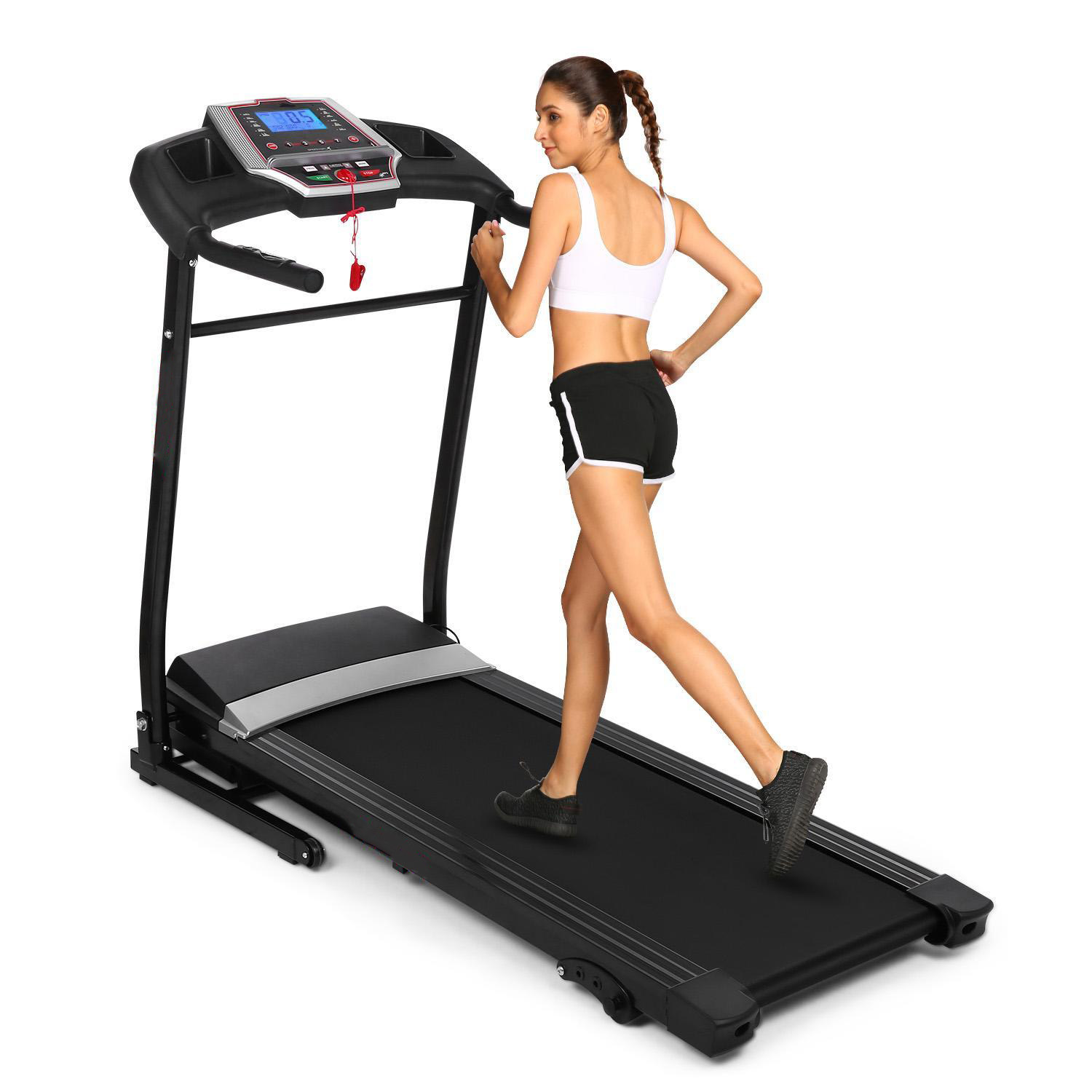 jogging on a treadmill