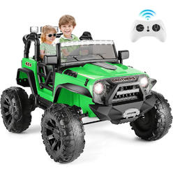 Hikole 2 Seater Kids Ride On Car Truck, 24V 9AH Battery Powered Toy Car,Spring Suspension&Remote Control,400W Motor,3 Speeds,LED Lights