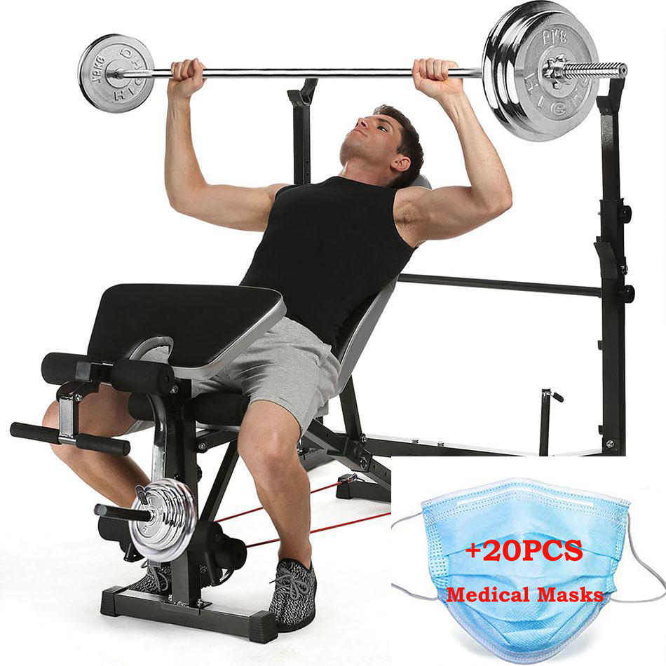 Greatbuy Special Sale Olympic Weight Bench Multi Function Workout Bench Set With Adjustable Uprights Squat Rack Weightlifting