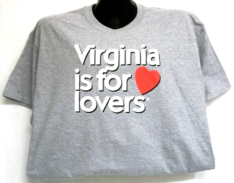 Saddle Mountain Souvenir Virginia is for Lovers XXL Sport Grey Tee Shirt