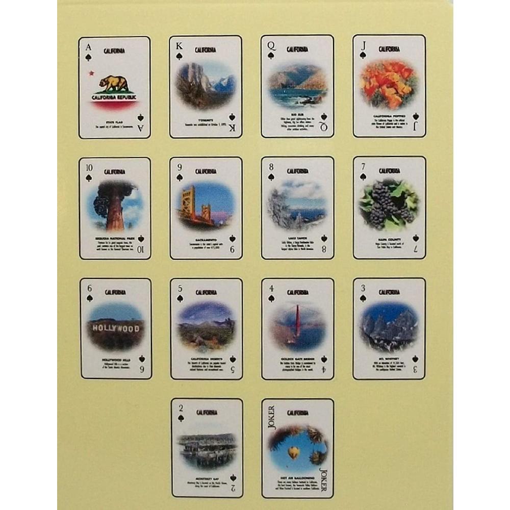 Saddle Mountain Souvenir California State Souvenir Playing Cards