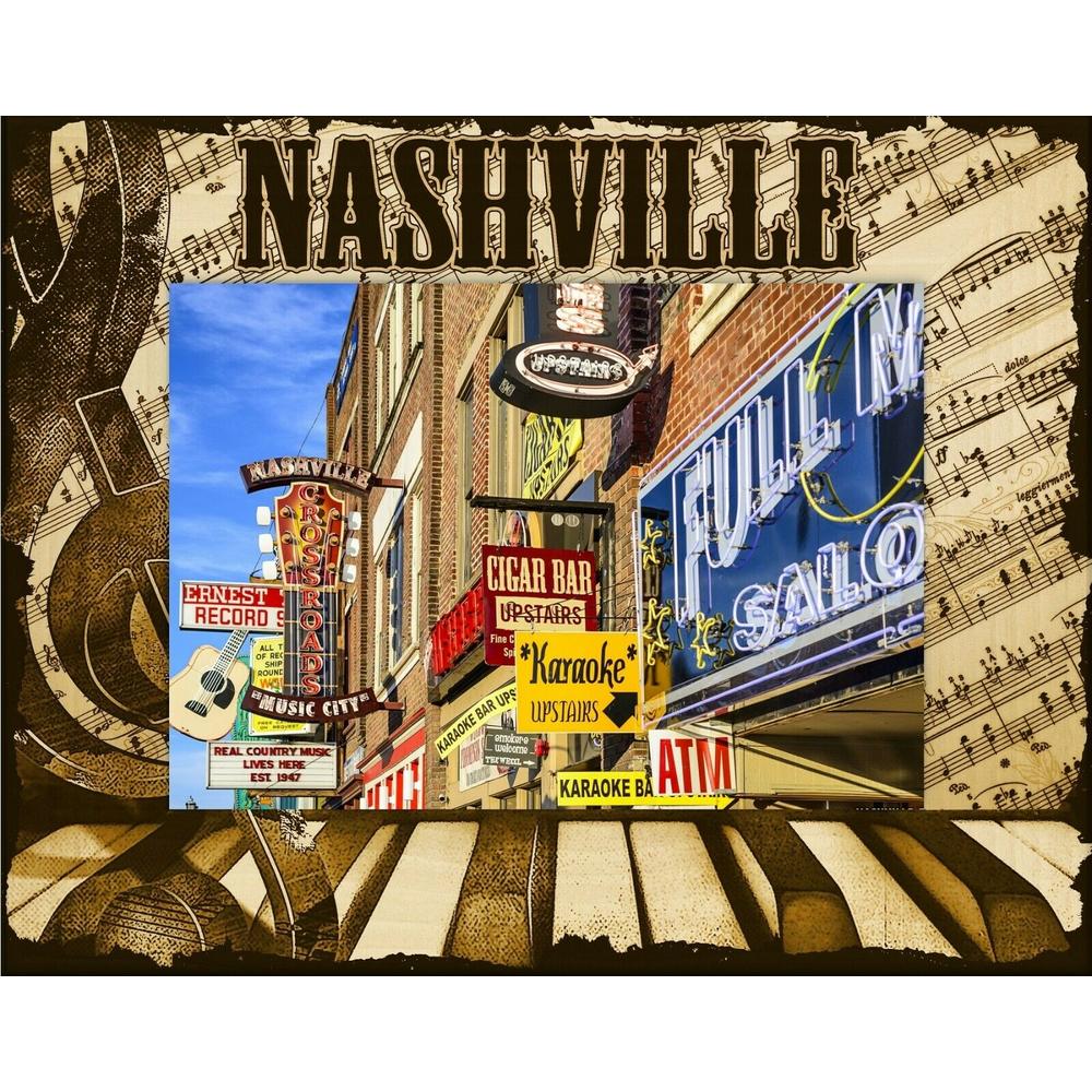 Saddle Mountain Souvenir Nashville Tennessee Laser Engraved Wood Picture Frame (8 x 10)