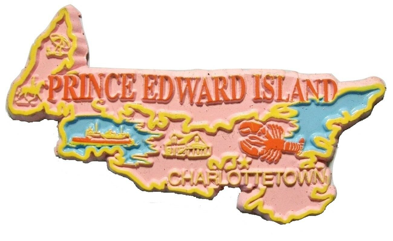 Saddle Mountain Souvenir Prince Edward Island-4 Color Canadian Province Fridge Magnet