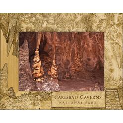 Saddle Mountain Souvenir Carlsbad Caverns National Park Laser Engraved Wood Picture Frame (8 x 10)