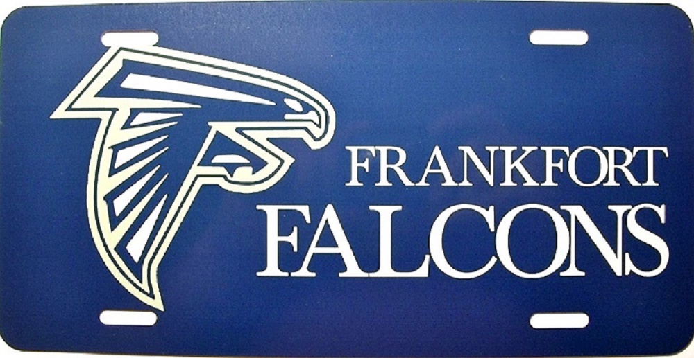 Saddle Mountain Souvenir Frankfort West Virginia Falcons License Plate