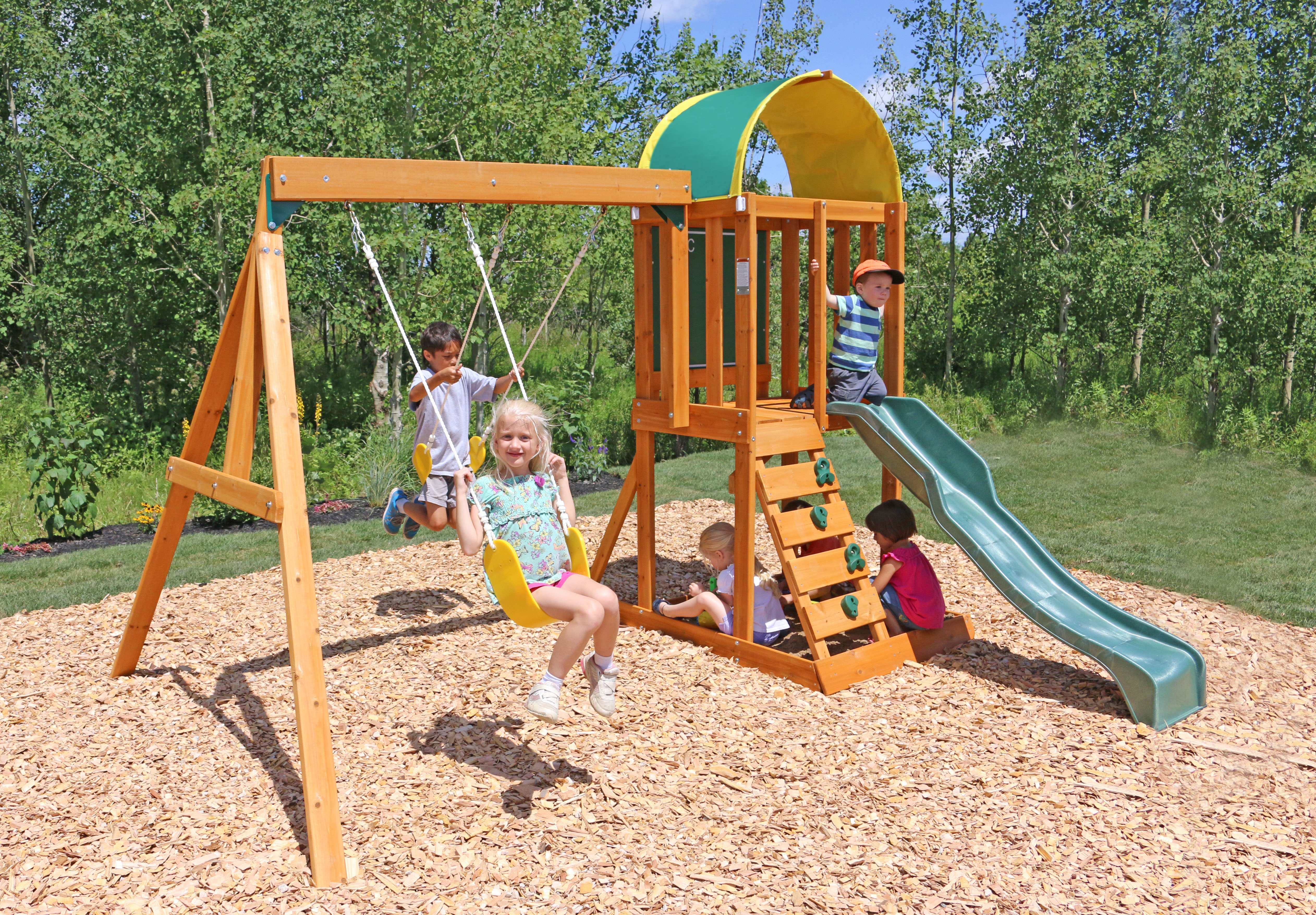 Backyard Discovery Saratoga Cedar Swing Set 30011