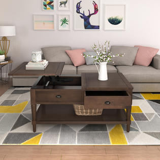 Hot Sale Modern Coffee Table Lift Top Wood Home Living Room With 1
