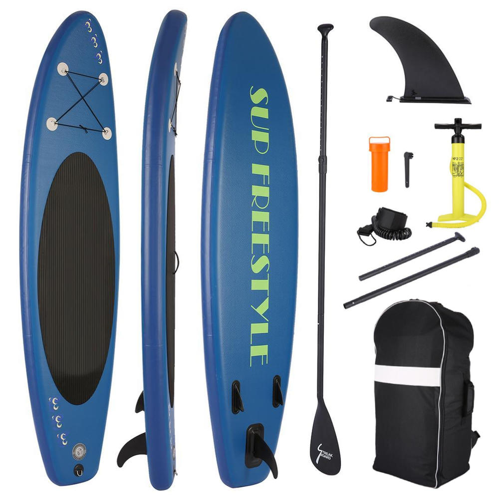 Vivi 10.5 FT Portable Inflatable Stand Up Surfboard Paddle Board Deck, Removable Large Fin Skill Levels Adult Single-layer Surf Board