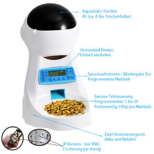 Tops Yyyyyyy008210 Automatic Pet Feeder Voice Recorder Timer