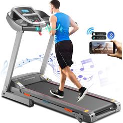 Ancheer Treadmill 3HP Brushless Motor Folding Treadmills for Home with Incline 300lbs Capacity APP Electric Running Machines