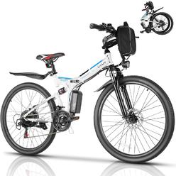 Vivi 26Inch Electric 500W 48V Foldable Mountain Bike MTB 21 Speed E-Bike with Mechanical Disc Brake