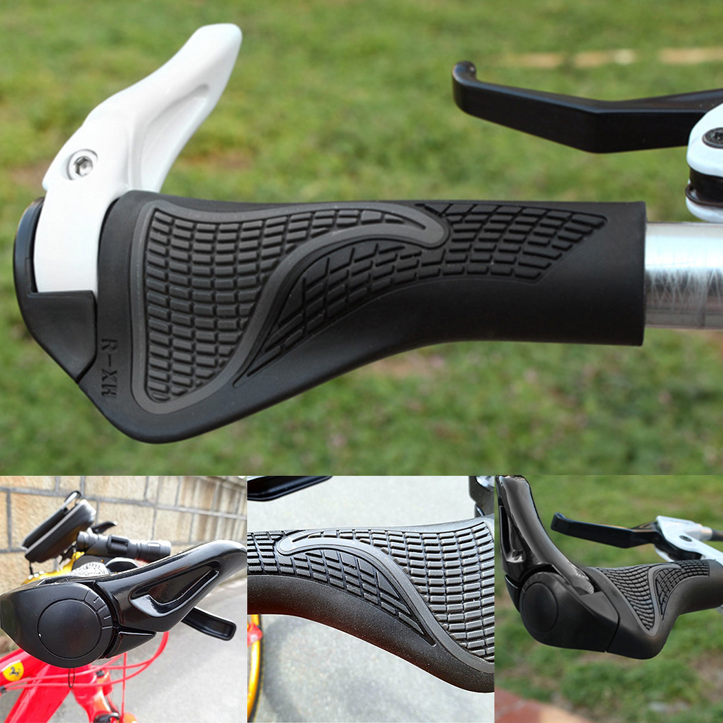 MTB Bike Lock-on Handlebar Grips Rubber Aluminum Barend Bar End Handlebar Cover