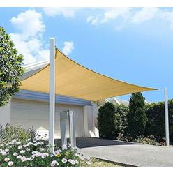 WORKPOINT 12'x16' Rectangle Sunshade Sail/  Sun shade Sail Canopy Rectangular UV Block sun shade for patio block