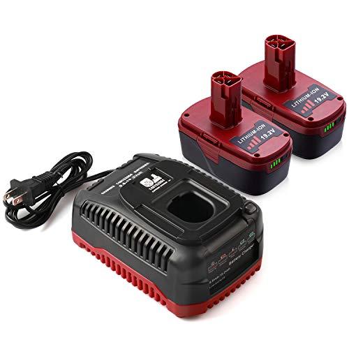 Direct factory C3 19.2V Charger and 2Pack 4.0 Lithium Ion Batteries Combo for Craftsman Cordless Drill Battery