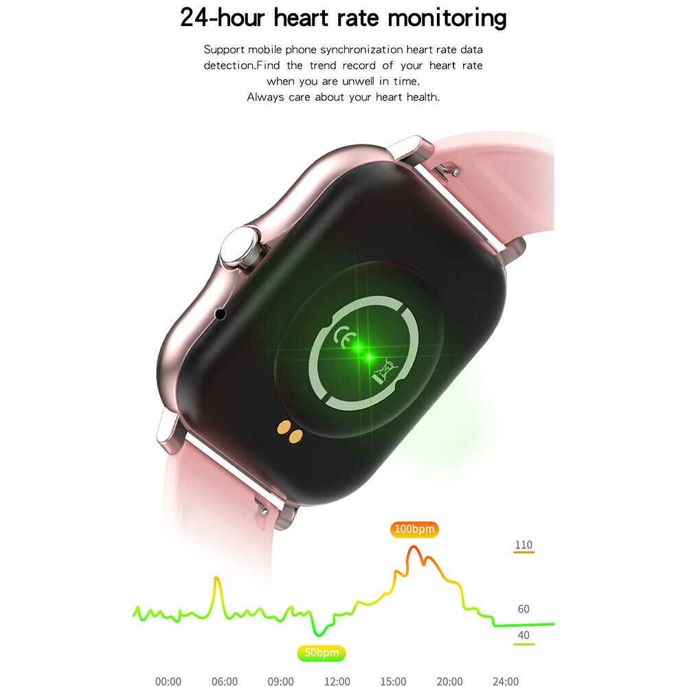 Smart watch Bluetooth Smart Watch Camera Fitness Tracker Heart Rate (Black)
