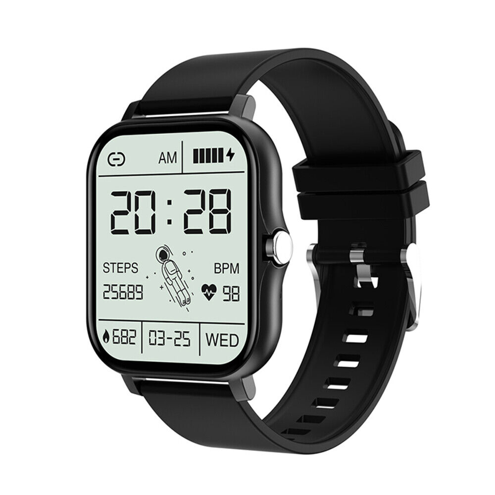 Smart watch Bluetooth Smart Watch Camera Fitness Tracker Heart Rate (Black)