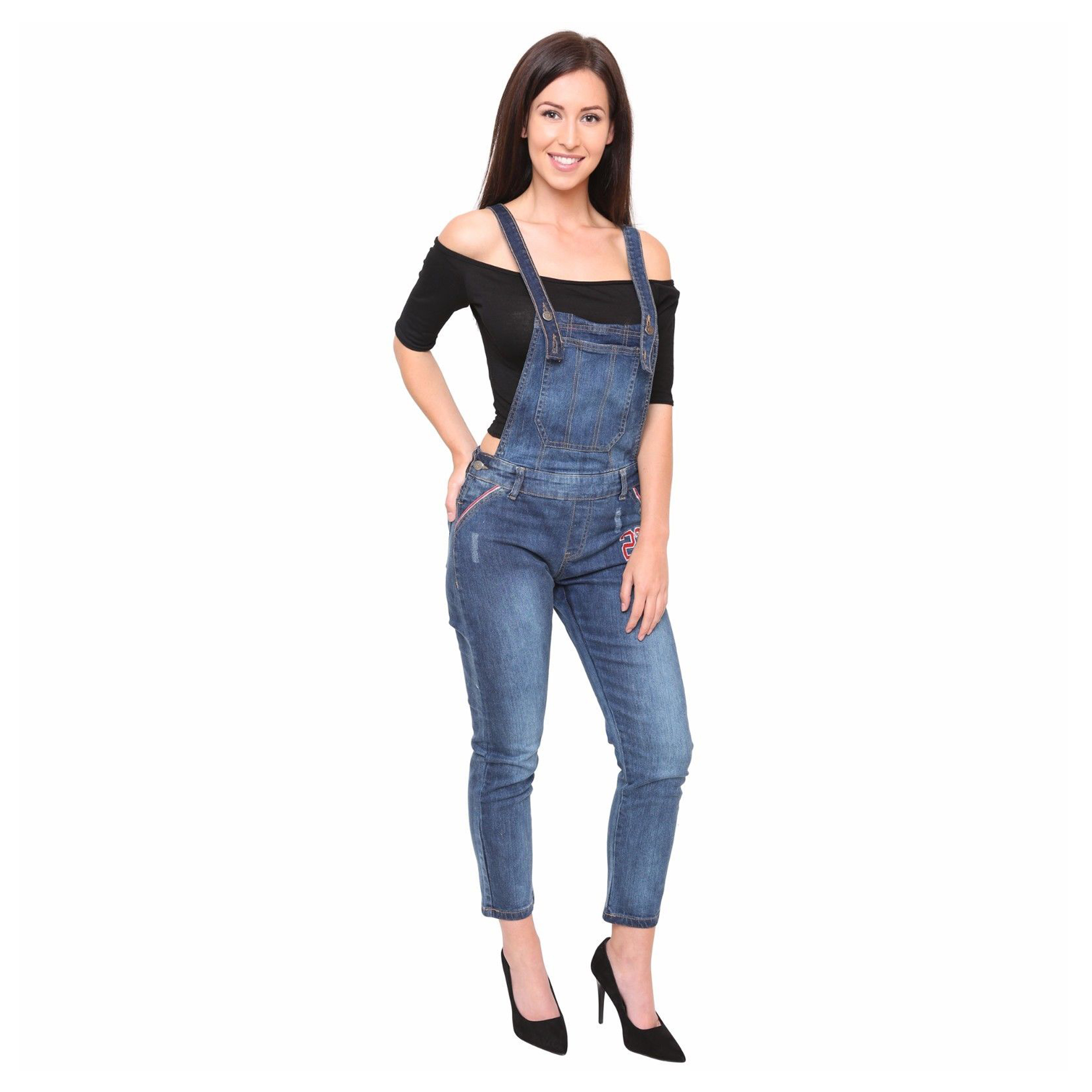 Full body jean jumpsuit Clearance