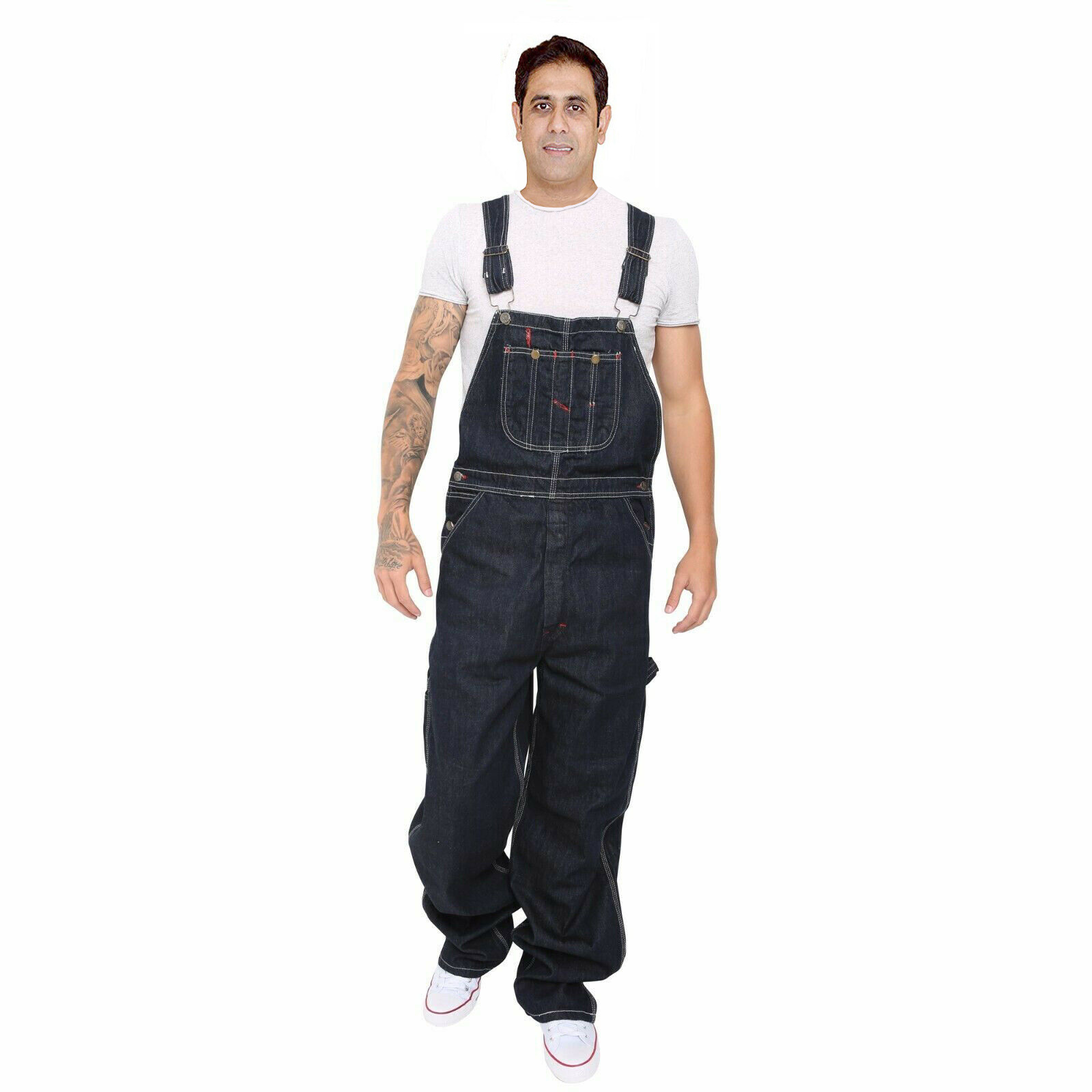 Craftsman Men S Bib Overall Size 36x30 Work Denim Blue Jeans Bib Overalls New 32 77 Picclick
