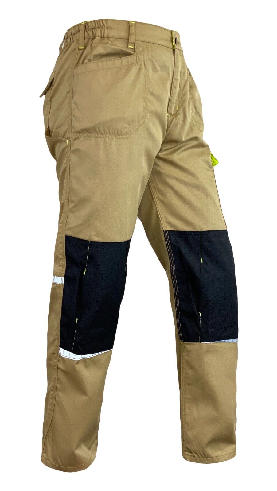 Men Construction Cordura Knee Reinforcement Utility WorkWear Trousers Pant  Khaki 