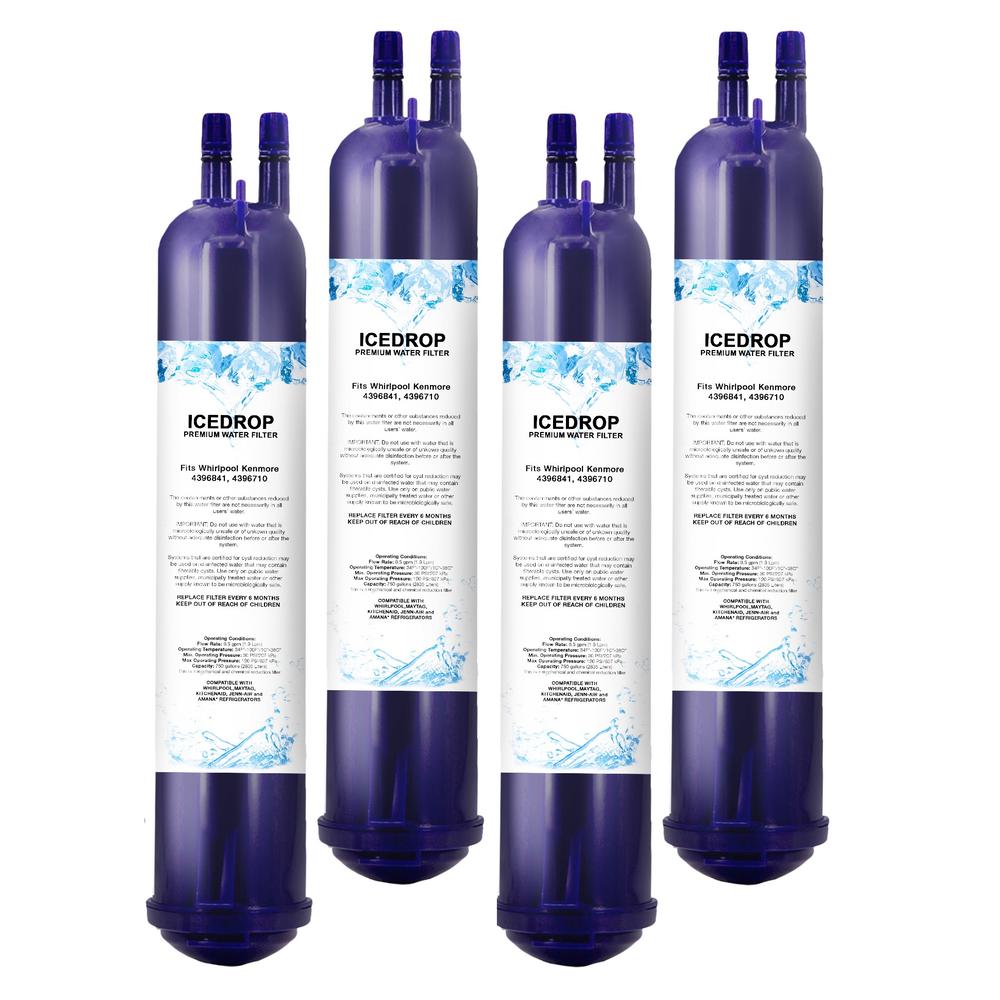 ID 4396710 Refrigerator Water Filter 3 Compatible With Kenmore Coldspot 106.57943700, 10650023211  Water Filters (4 Pack)
