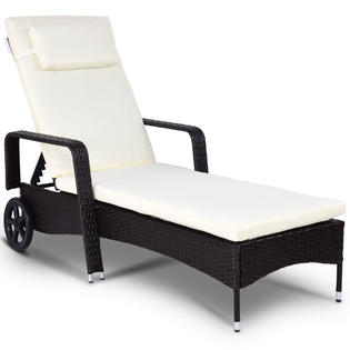 Gymax gys00028 Outdoor Chaise Lounge Chair Recliner ...