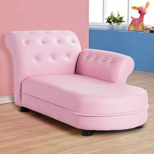 Gymax Kids Sofa Chaise Lounge Armrest Chair Relax Couch Bedroom
