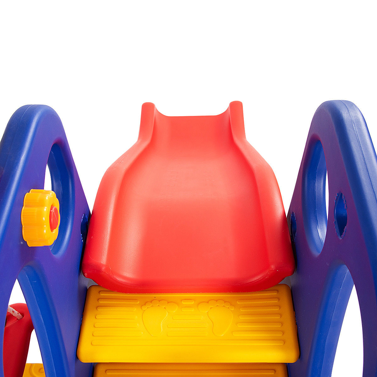 costway 3 in 1 junior children climber slide swing seat basketball hoop playset backyard