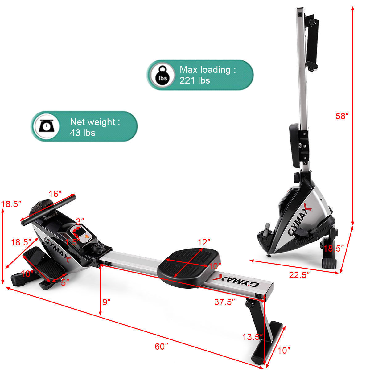 gymax rower