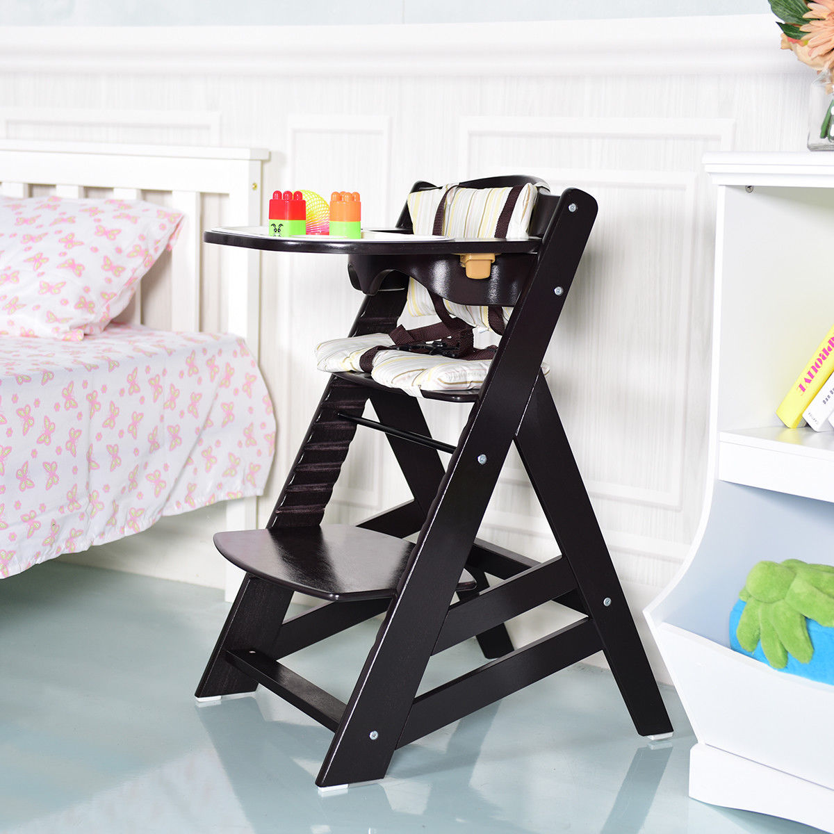 wooden baby dining chair