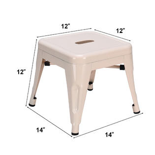 Gymax Set Of 4 Tolix Kids Stool Stackable Metal Children Toddlers Lightweight New