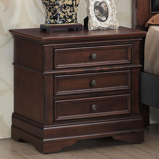 Gymax 3 Drawer Night Stand End Beside Table Sofa Side Table