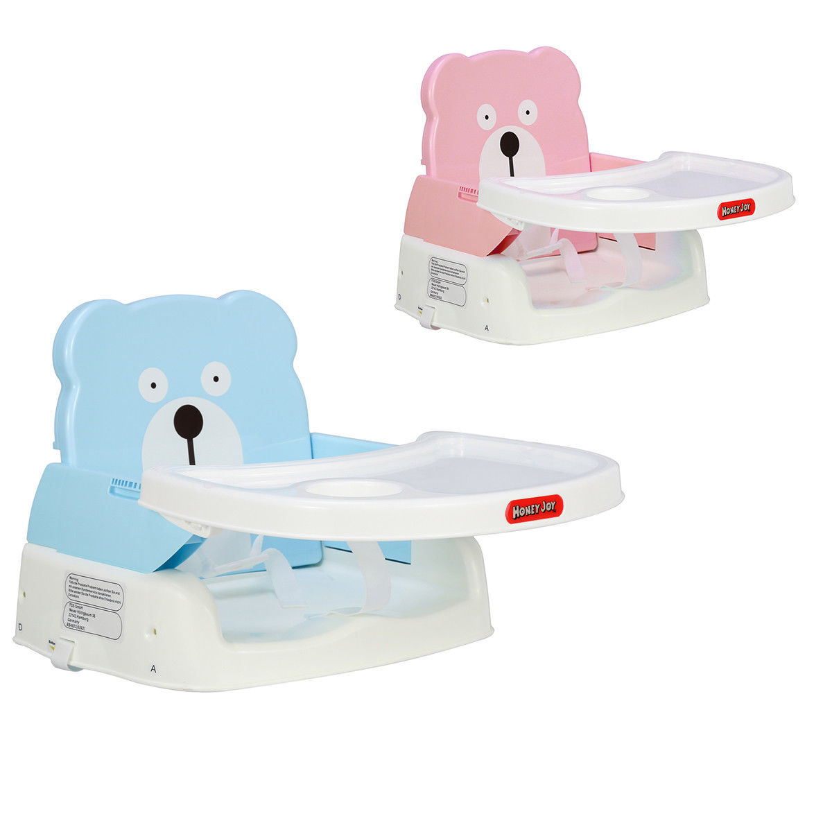 folding booster seat with tray