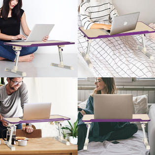 Gymax Portable Lap Desk Folding Lazy Laptop Computer Table