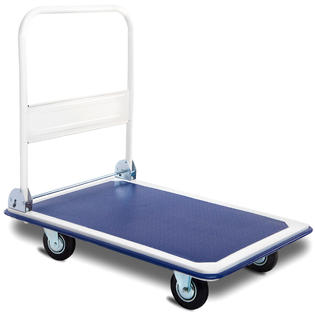 Gymax Folding Platform Cart 660lbs Rolling Flatbed Cart Push Dolly For Loading New