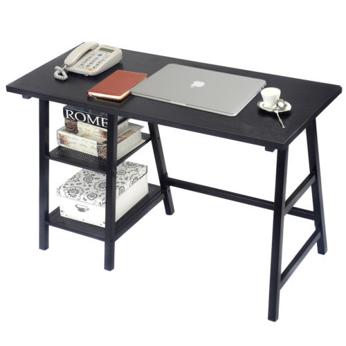 Braxton Trestle Desk Black