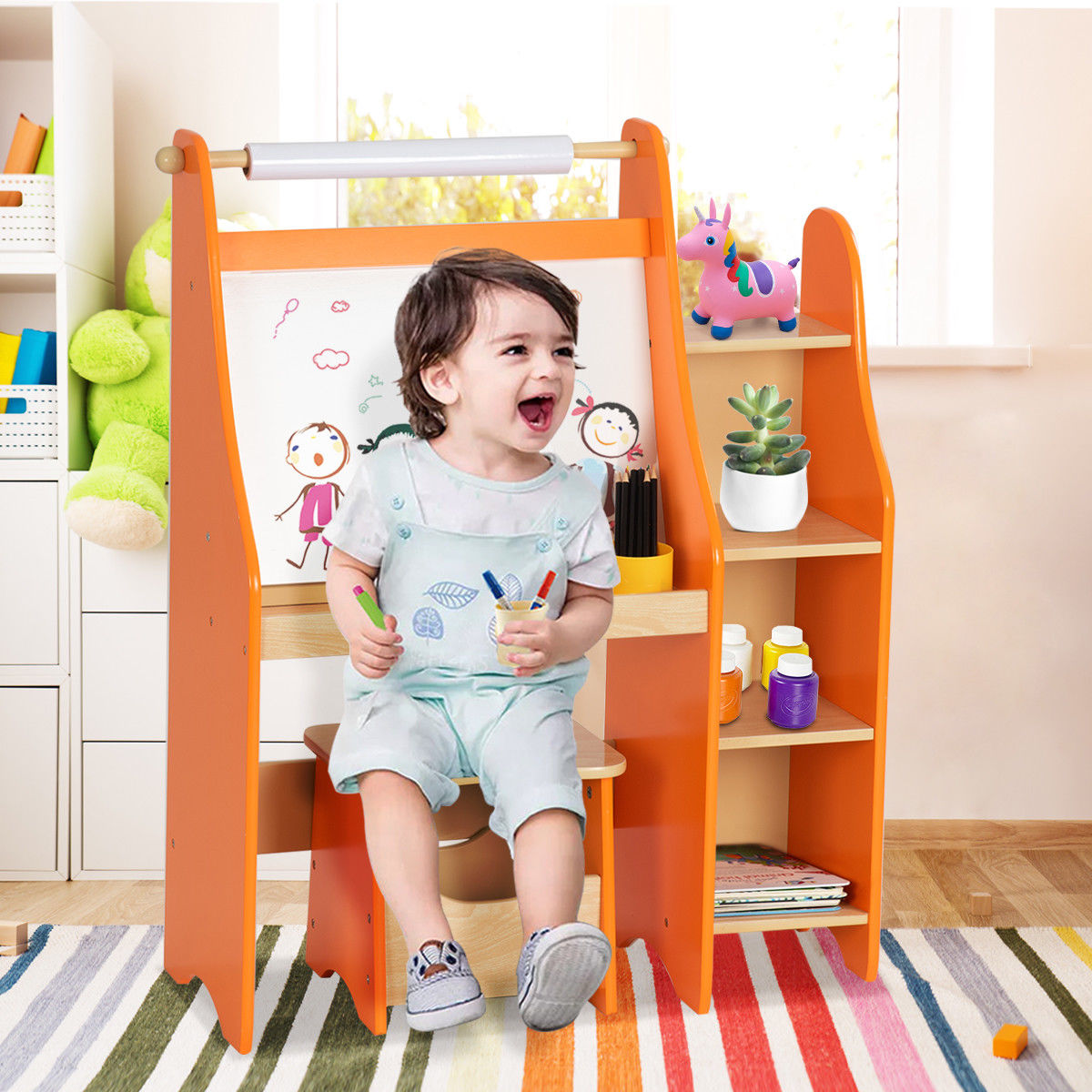 kids easel desk