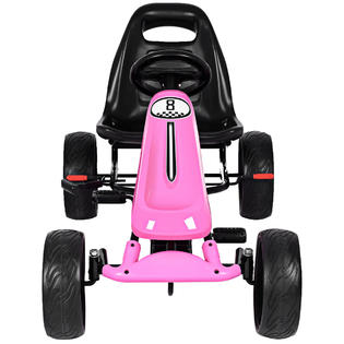 gymax go kart kids ride on car electric powered 4 wheel racer buggy toy