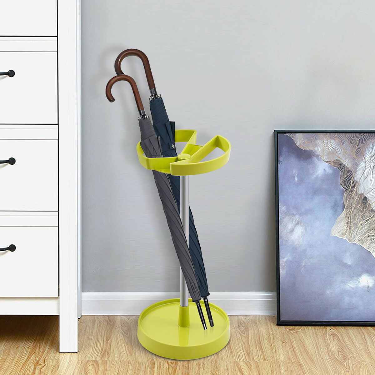 Gymax New Umbrella Stand Holder Modern Round Storage Rain Rack