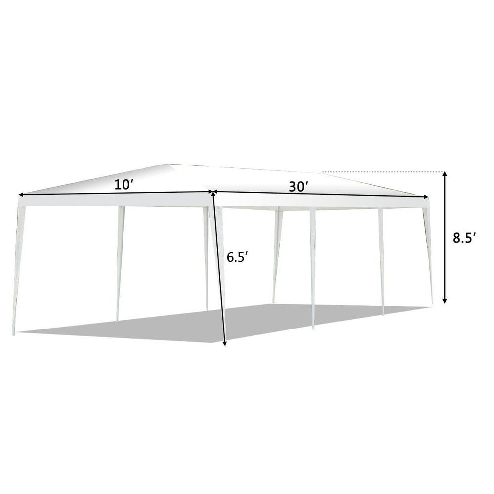 Gymax 10'x30' Canopy Party Wedding Tent Outdoor Heavy duty Gazebo Events White New