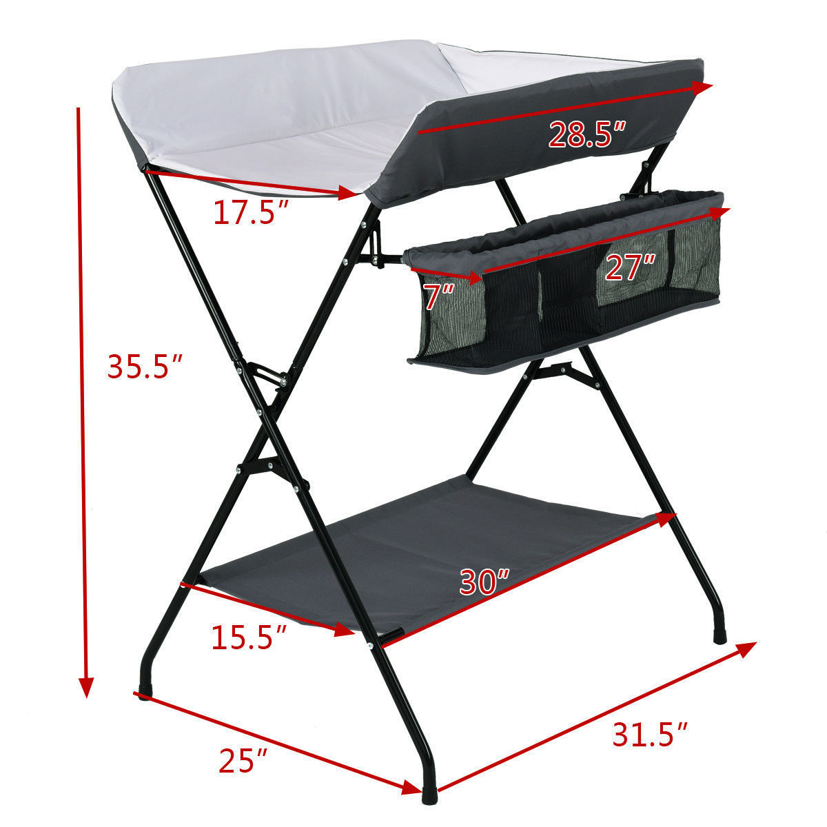 folding change table kmart