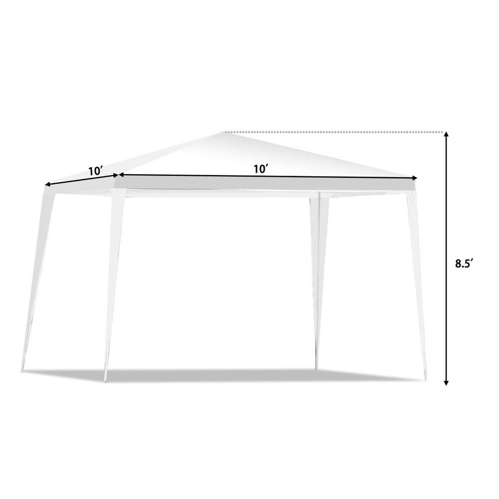 Gymax New Wedding Party Event Tent Outdoor Canopy 10'x10' Gazebo Pavilion Cater Heavy Duty